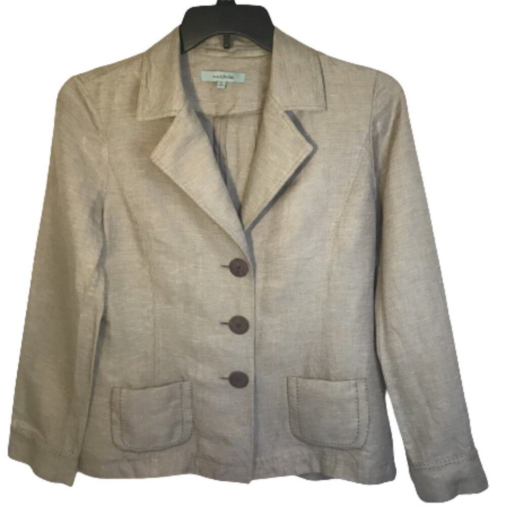 Nurture Linen Blend Women's Career Jacket Blazer, S